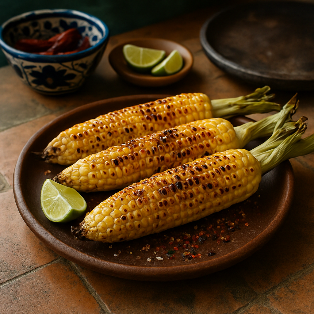 Elote Asado al Comal