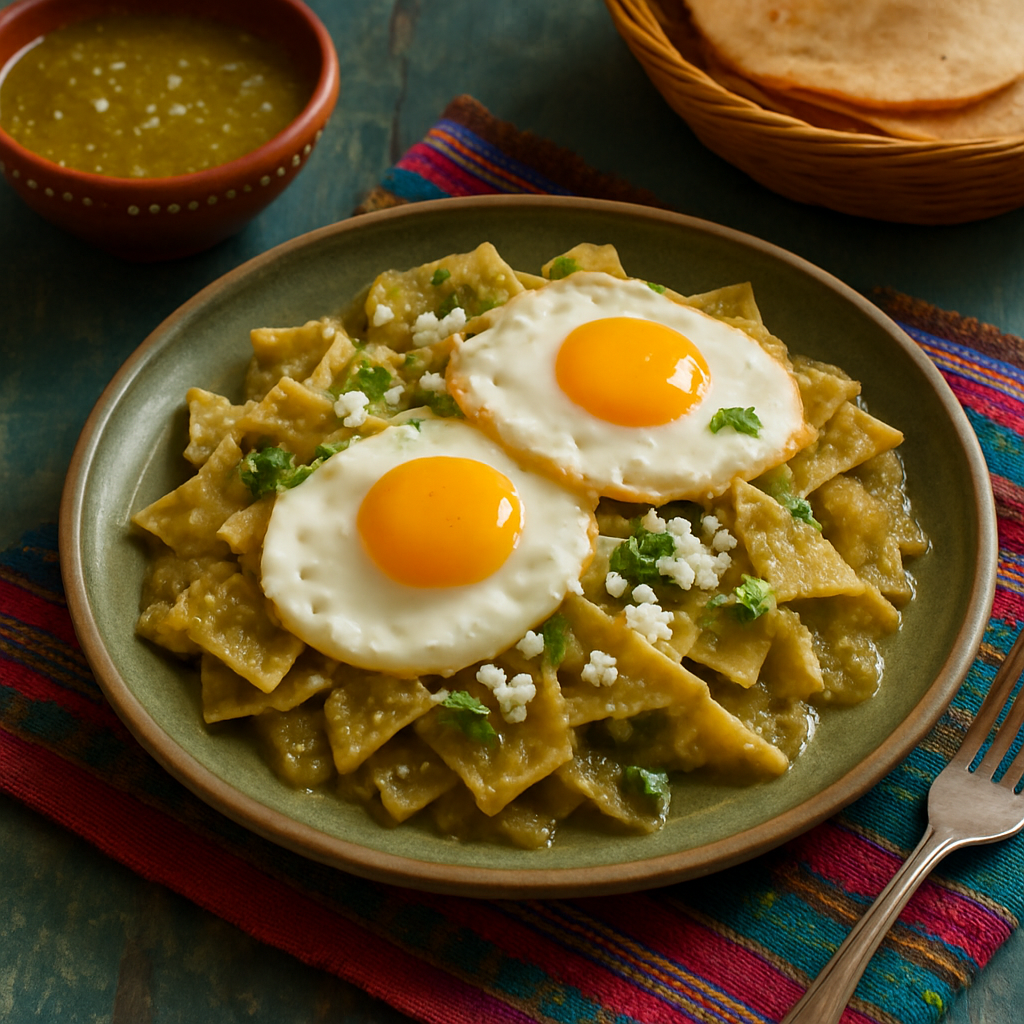Chilaquiles Verdes con Huevos, Como Los Hacemos Nosotros