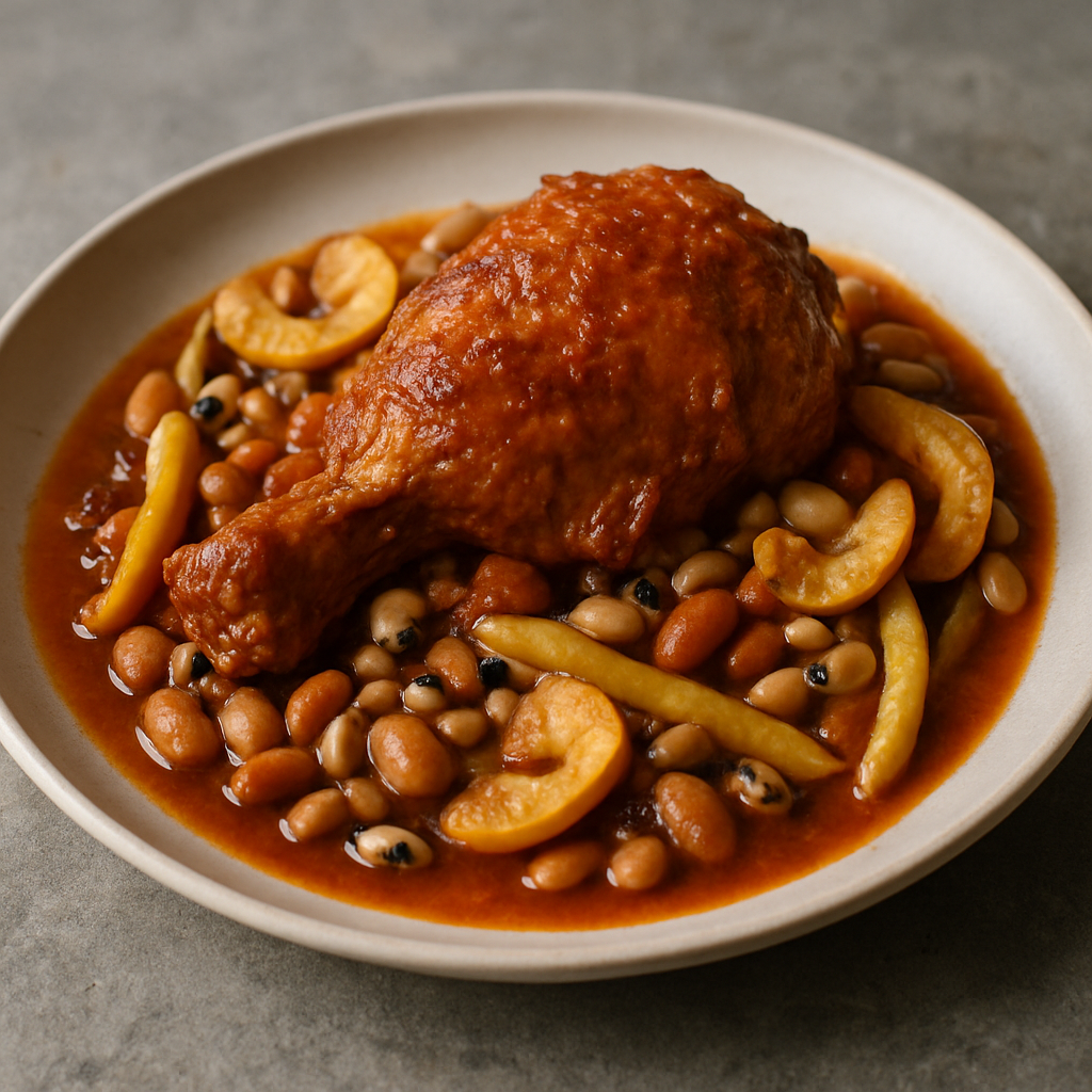 Pastitsada with Beans and Dried Apples