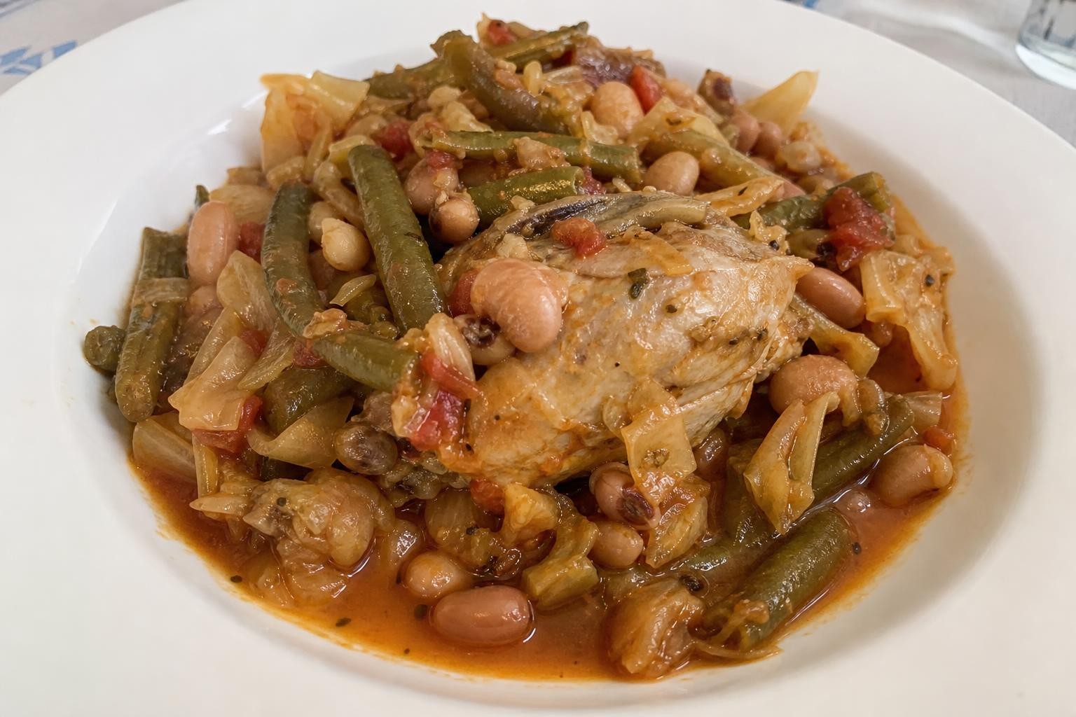 Cretan Chicken and Bean Stew