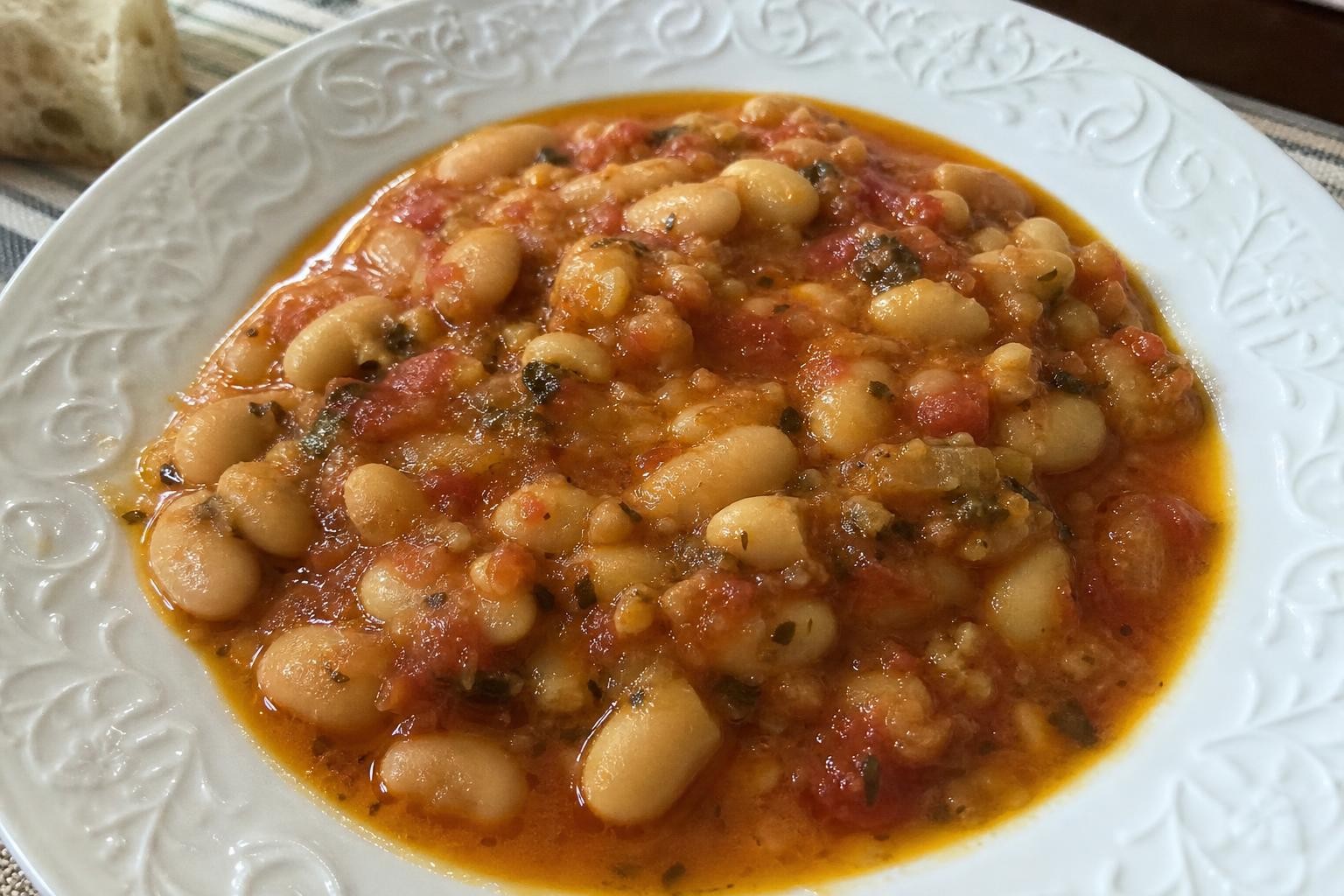 Horta me Fava - Greek White Beans Breakfast